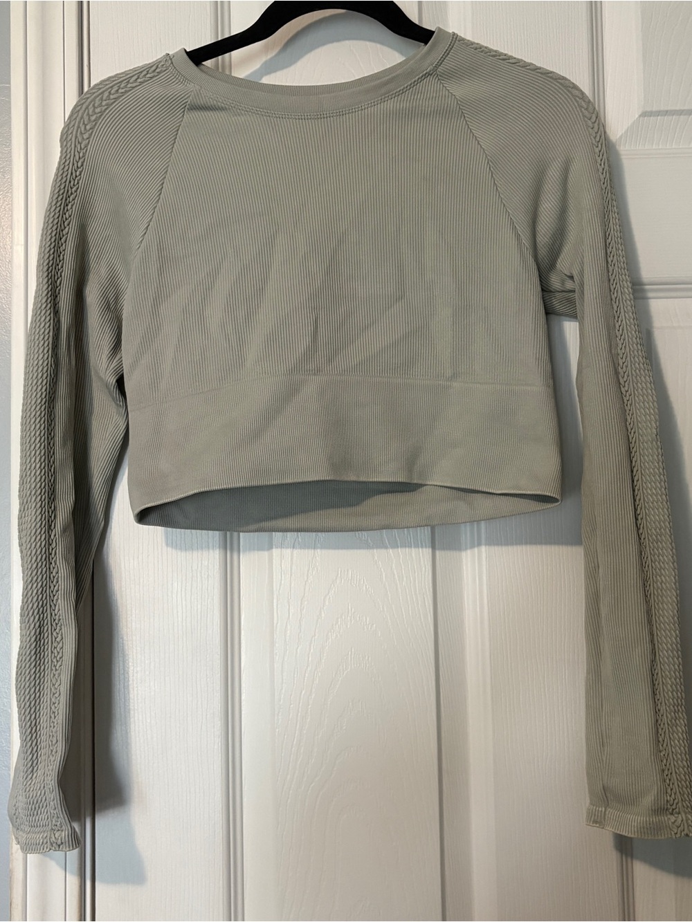 Aerie Cropped Ribbed Long Sleeve